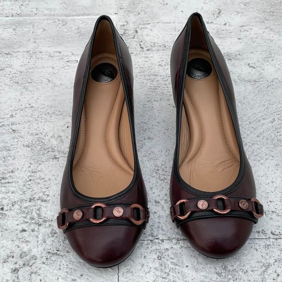 Nurture Women Heel Sandal Shoes Brown/Black Leather Upper Size 8.5M - Picture 3 of 12